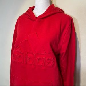 Adidas Youth Cotton Hoodie Red Youth 18/20